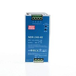 NDR-240-48 MEANWELL 240 Вт 48 В постоянного тока 5 А 115/230 В переменного тока, один выход, промышленная DIN-рейка
