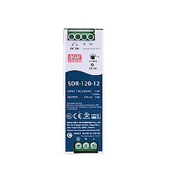 SDR-120-12 MEANWELL 120 Вт 12 В постоянного тока 10 А 115/230 В переменного тока, один выход, промышленная DIN-рейка с функцией коррекции коэффициента мощности