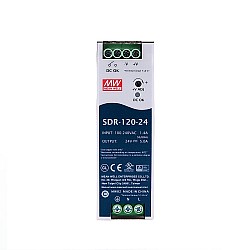 Распродажа в Китае - блок питания MEANWELL SDR-120-24 120 Вт 24 В постоянного тока 5 А 115/230 В переменного тока с функцией коррекции коэффициента мощности на DIN-рейку