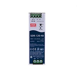 SDR-120-48 MEANWELL 120 Вт 48 В постоянного тока 2,5 А 115/230 В переменного тока, один выход, промышленная DIN-рейка с функцией коррекции коэффициента мощности