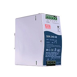 SDR-240-48 MEANWELL 240 Вт 48 В постоянного тока 5 А 115/230 В переменного тока, один выход, промышленная DIN-рейка с функцией коррекции коэффициента мощности