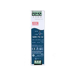 Блок питания MEANWELL SDR-75-12 75,6 Вт 12 В постоянного тока 6,3 А 115/230 В переменного тока на DIN-рейку