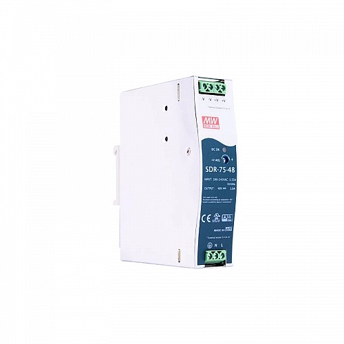 SDR-75-48 MEANWELL 76,8 Вт 48 В постоянного тока 1,6 А 115/230 В переменного тока, один выход, промышленная DIN-рейка с блоком питания SDR-75-48 MEANWELL 76,8 Вт 48 В постоянного тока 1,6 А 115/230 В переменного тока, один выход, промышленная DIN-рейка с блоком питания