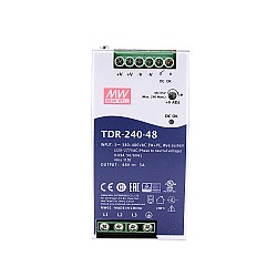 TDR-240-48 MEANWELL 240 Вт 48 В постоянного тока 5 А 400/500 В переменного тока Тонкий трехфазный промышленный DIN-рейка с функцией коррекции коэффициента мощности