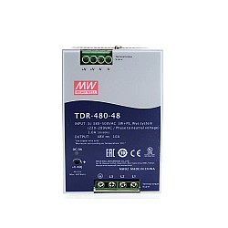 TDR-480-48 MEANWELL 480 Вт 48 В постоянного тока 10 А 400/500 В переменного тока Тонкий трехфазный промышленный блок питания на DIN-рейку с функцией коррекции коэффициента мощности