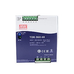 TDR-960-48 MEANWELL 960 Вт 48 В постоянного тока 20 А 400/500 В переменного тока Тонкий трехфазный промышленный блок питания на DIN-рейку с функцией коррекции коэффициента мощности