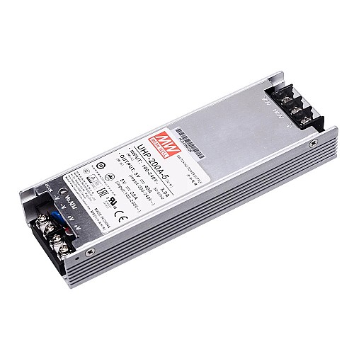 UHP-200A-5 MEANWELL 200 Вт 5 В постоянного тока 40 А 115/230 В переменного тока Тонкий импульсный источник питания с коррекцией коэффициента мощности