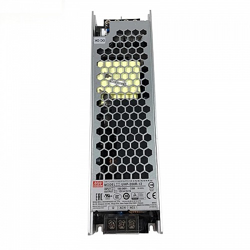 UHP-200R-12 MEANWELL 200,4 Вт 12 В постоянного тока 16,7 А 115/230 В переменного тока Тонкий импульсный источник питания с коррекцией коэффициента мощности UHP-200R-12 MEANWELL 200,4 Вт 12 В постоянного тока 16,7 А 115/230 В переменного тока Тонкий импульсный источник питания с коррекцией коэффициента мощности