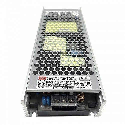 UHP-500R-24 MEANWELL 501,6 Вт 20,9 А 115/230 В переменного тока, тонкий импульсный источник питания с коррекцией коэффициента мощности