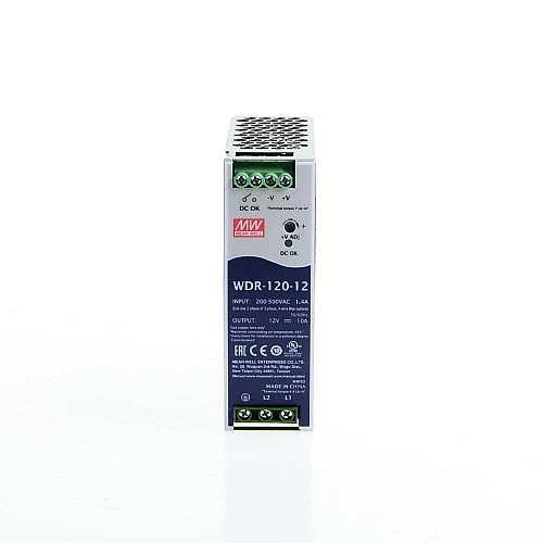 WDR-120-12 MEANWELL 120 Вт 12 В постоянного тока 10 А 230/400 В переменного тока сверхширокий входной промышленный источник питания на DIN-рейку