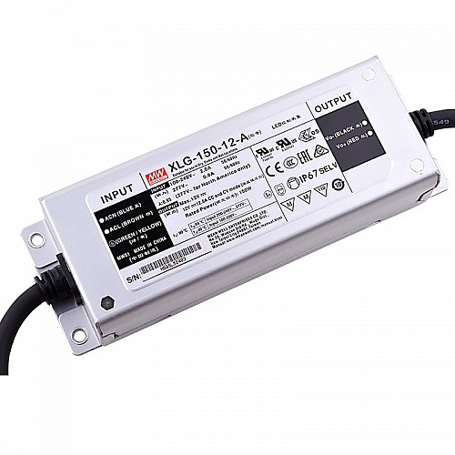 Светодиодный драйвер MEANWELL XLG-150-12-A 150 Вт 12 В постоянного тока 12,5 А 115/230 В переменного тока с режимом постоянной мощности