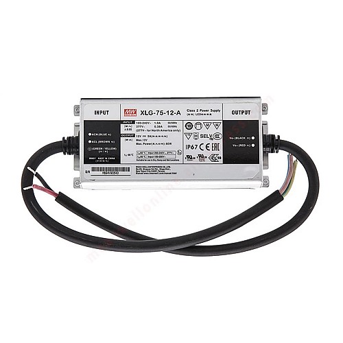 Светодиодный драйвер MEANWELL XLG-75-12-A 60 Вт 12 В постоянного тока 5 А 115/230 В переменного тока с режимом постоянной мощности