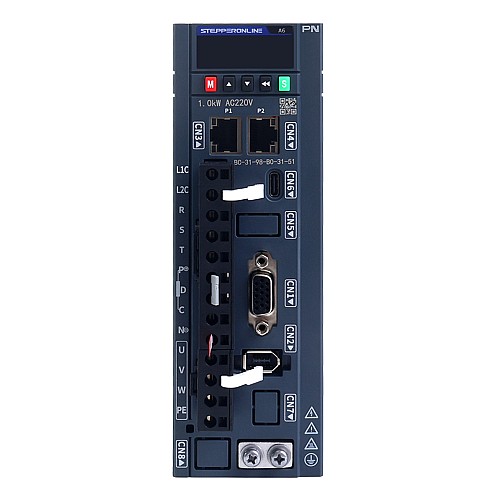 Комплект серводвигателя переменного тока серии A6 1000 Вт PROFINET, 3000 об/мин, 3,18 Нм, 17-битный абсолютный энкодер IP67