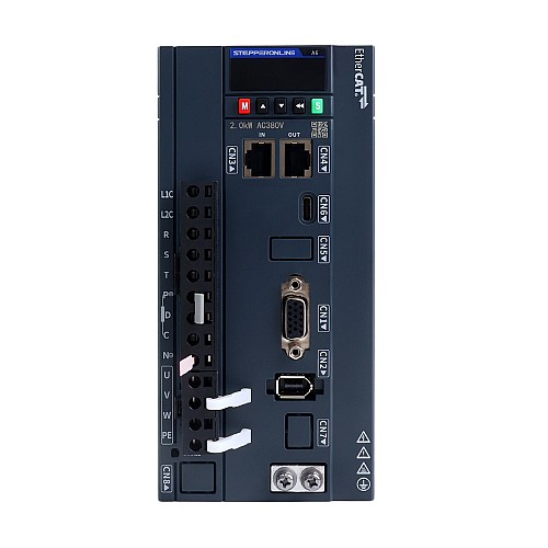 Набор серводвигателей переменного тока A6 серии 2000W EtherCAT 3000rpm 6.37Nm с тормозом 17-битный абсолютный энкодер IP67 - A6-EC2000H3B1-M17 | StepperOnline