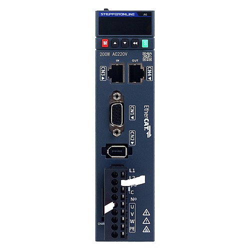 Комплект серводвигателя переменного тока серии A6 100 Вт EtherCAT, 3000 об/мин, 0,32 Нм, с тормозом, 17-битный абсолютный энкодер, IP67