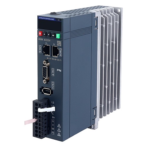 Комплект серводвигателя переменного тока серии A6 400 Вт PROFINET, 3000 об/мин, 1,27 Нм, с тормозом, 17-битный абсолютный энкодер, класс защиты IP67