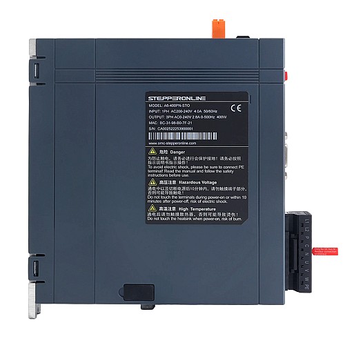 Комплект серводвигателя переменного тока PROFINET серии A6 400Вт STO Safe Torque Off 3000об/мин 1,27Нм с тормозом Абсолютный энкодер 17 бит IP67 - A6-PN400H2B1-M17-STO | StepperOnline