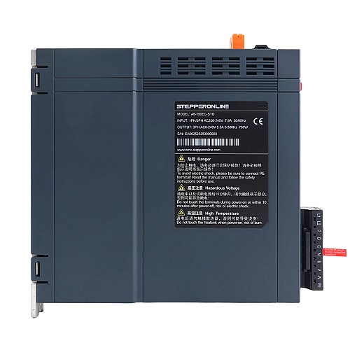 Комплект серводвигателя переменного тока EtherCAT серии A6 750Вт STO Safe Torque Off 3000об/мин 2,39Нм Абсолютный энкодер 17 бит IP67 - A6-EC750H2A1-M17-STO | StepperOnline