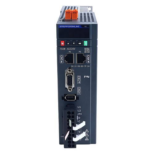 Комплект серводвигателя переменного тока PROFINET серии A6 750Вт STO Safe Torque Off 3000об/мин 2,39Нм Абсолютный энкодер 17 бит IP67 - A6-PN750H2A1-M17-STO | StepperOnline