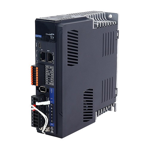 Комплект серводвигателя переменного тока серии T7 EtherCAT 1000 Вт, 3000 об/мин, 3,18 Нм, с тормозом, 23-битный энкодер, IP67