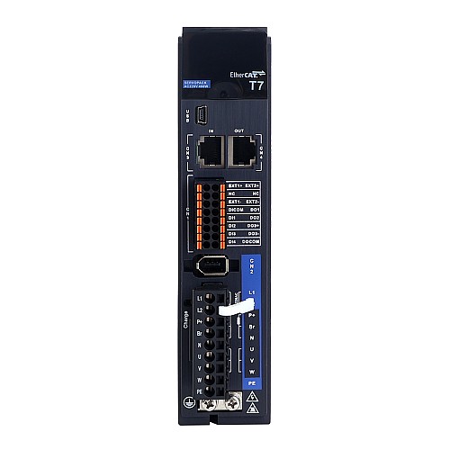 Комплект серводвигателя переменного тока серии T7 EtherCAT 400 Вт, 3000 об/мин, 1,27 Нм, 23-битный энкодер, IP67