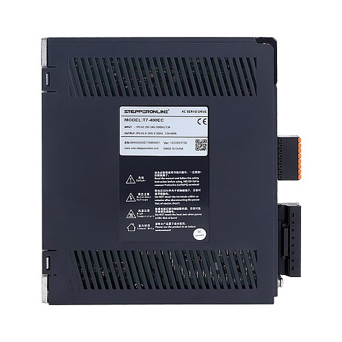 Комплект серводвигателя переменного тока серии T7 EtherCAT 400 Вт, 3000 об/мин, 1,27 Нм, 23-битный энкодер, IP67