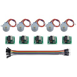 Комплект 5 шт. Шаговый двигатель 28BYJ-48 4-фазный & драйвер ULN2003