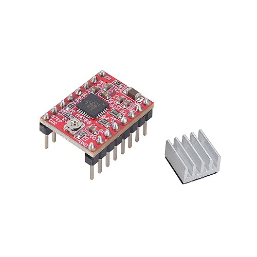 Модуль драйвера шагового двигателя A4988 с радиатором для 3D-принтера Reprap (упаковка из 5 шт.) Модуль драйвера шагового двигателя A4988 с радиатором для 3D-принтера Reprap (упаковка из 5 шт.)