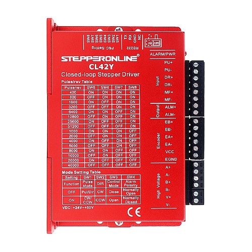 Y Серия Драйвер Шагового Двигателя с Обратной Связью V2.0 0-2.2А 24-50В постоянного тока для Шагового Двигателя Nema 17 - CL42Y-V20 | StepperOnline Y Серия Драйвер Шагового Двигателя с Обратной Связью V2.0 0-2.2А 24-50В постоянного тока для Шагового Двигателя Nema 17 - CL42Y-V20 | StepperOnline