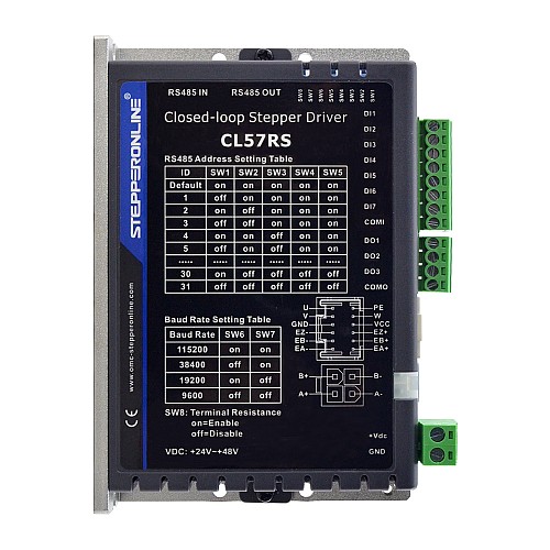 Драйвер шагового двигателя с замкнутым контуром Modbus RS485 0,1–7,0 А, 24–48 В постоянного тока
