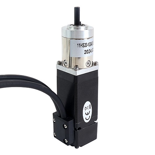 Шаговый двигатель Nema 11 с редуктором замкнутого контура, длина 51 мм, передаточное отношение 14:1, энкодер 1000 имп/об (4000 циклов/об)