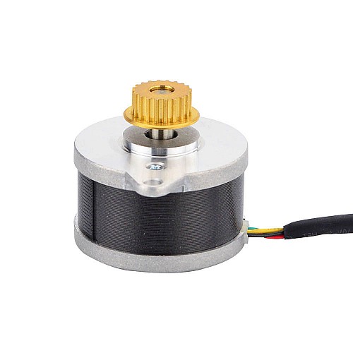 Круглый Nema 14 0,9 градуса 9,5 Н·см (13,5 унций·дюйм) 0,43 А Φ36x21,5 мм со шкивом