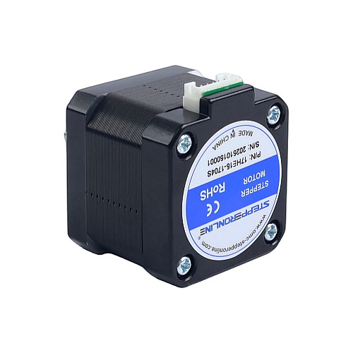 Биполярный шаговый двигатель Nema 17 42 Н·см (59,48 oz·in) 1,7 А 42x42x37,5 мм 4 провода с кабелем 1 м и разъемом - 17HE15-1704S | StepperOnline