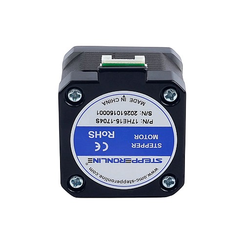 Биполярный шаговый двигатель Nema 17 42 Н·см (59,48 oz·in) 1,7 А 42x42x37,5 мм 4 провода с кабелем 1 м и разъемом - 17HE15-1704S | StepperOnline