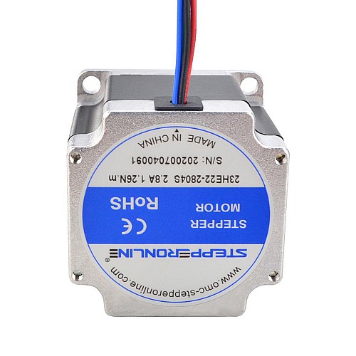 Шаговый двигатель Nema 23 серии E, биполярный, 1,8 градуса, 1,26 Нм (178,4 унций-дюймов), 2,8 А, 57x57x56 мм, 4 провода