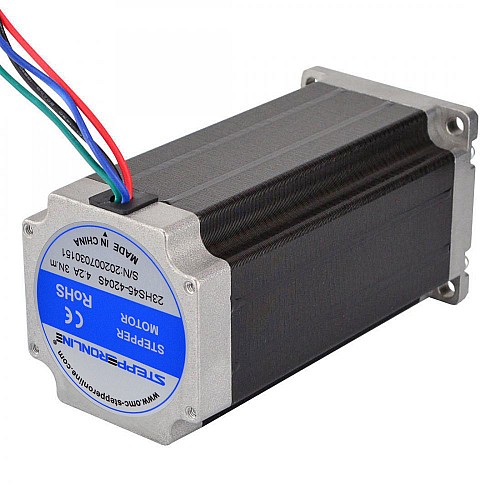 Шаговый двигатель Nema 23 Bipolar 3 Нм (425 унций-дюймов) 4,2 А 57x57x113 мм с 4 проводами и ЧПУ