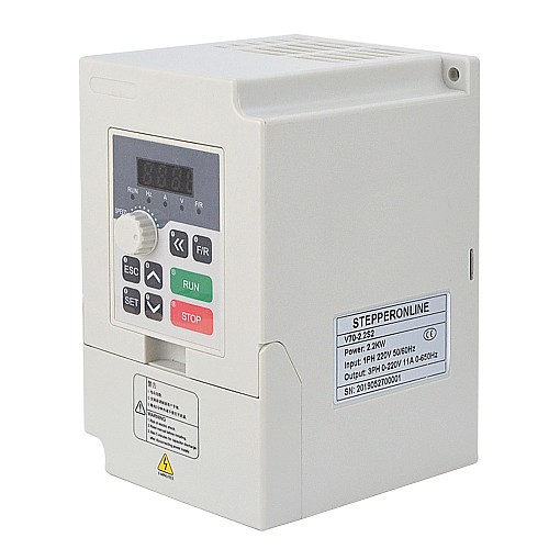 Преобразователь частоты STEPPERONLINE CNC VFD 2.2 кВт 3 л.с. 20 А 110 В для управления скоростью вращения шпинделя